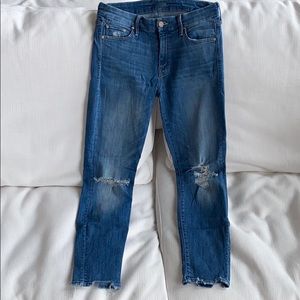 MOTHER Looker Ankle Chew Jeans in Mums The Word